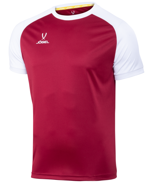 Футболка игровая JOGEL CAMP Reglan Jersey, гранатовый/белый