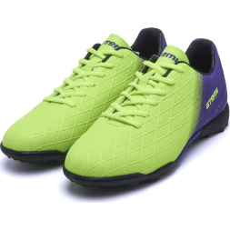 Бутсы футбольные ATEMI, SBA-005 TURF KIDS, цв. ярко-салатовый/ фиолетовый (28)