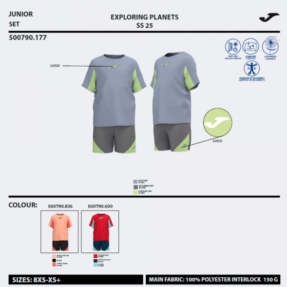 SET KIDS CAMP AZUL GRIS