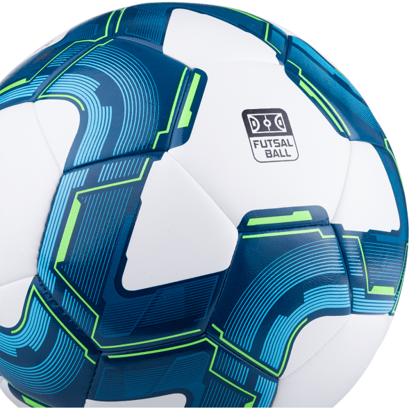 Мяч футзальный JÖGEL Blaster №4, белый/синий/голубой