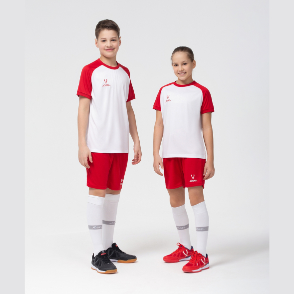Футболка игровая JÖGEL CAMP Reglan Jersey, белый/красный, детский