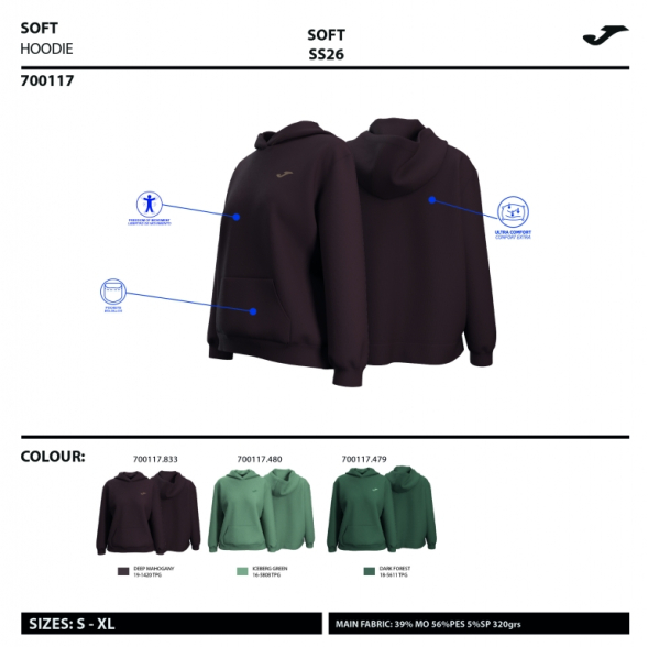 SUDADERA CON CAPUCHA BREATH MARINO