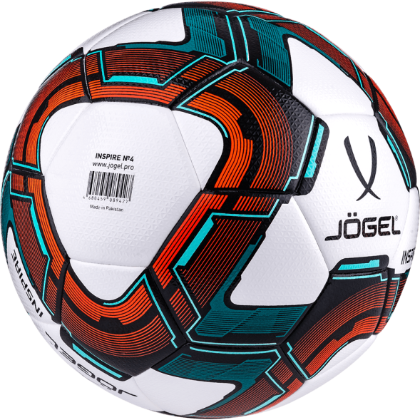 Мяч футзальный JÖGEL Inspire №4, белый/черный/красный