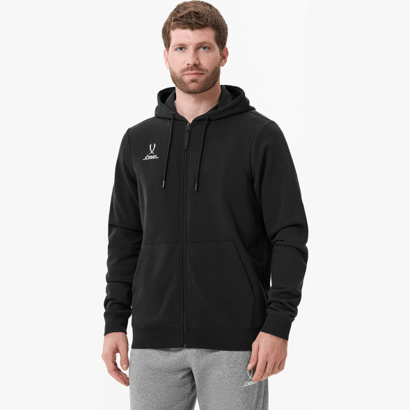 Худи на молнии JÖGEL ESSENTIAL Cotton Zip Hoodie, черный