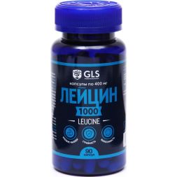 Лейцин для набора мышечной массы GLS Pharmaceuticals, 90 капсул по 400 мг