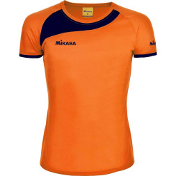 Футболка жен. игровая MIKASA MT290-010-XL, р.XL, 100% полиэстер, оранжево-синий