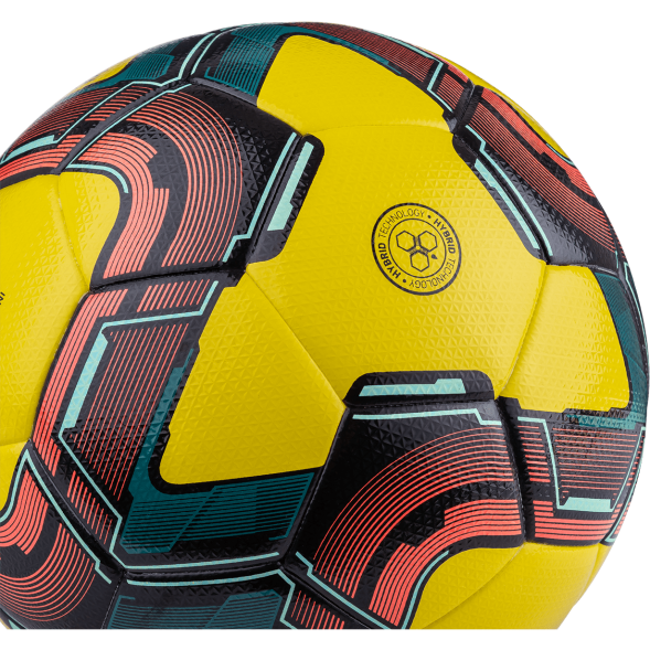 Мяч футзальный JÖGEL Inspire №4, желтый/черный/красный