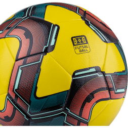 Мяч футзальный JÖGEL Inspire №4, желтый/черный/красный