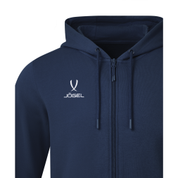 Флисовое худи на молнии JÖGEL ESSENTIAL Cotton Fleece FZ Hoodie, темно-синий