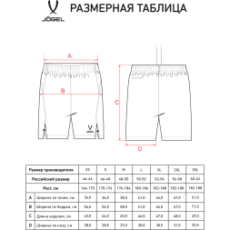 Шорты тренировочные без карманов JÖGEL PREMIER PerFormDRY Training Shorts, черный