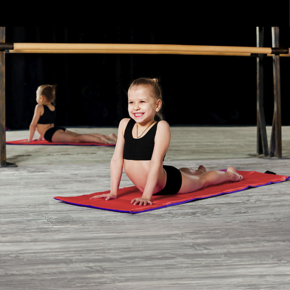 Коврик гимнастический детский INDIGO SM-043-BLR, cине-красный