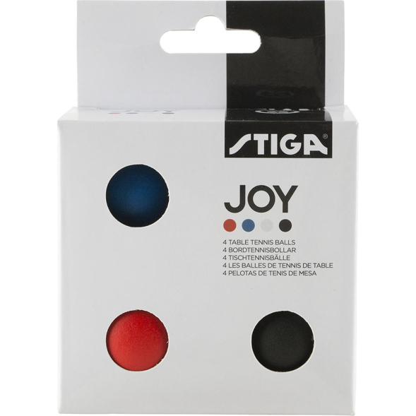 Мяч для наст. тенниса Stiga Joy, 1110-5240-04, диам. 40+мм, пластик, упак. 4 шт, мультиколор