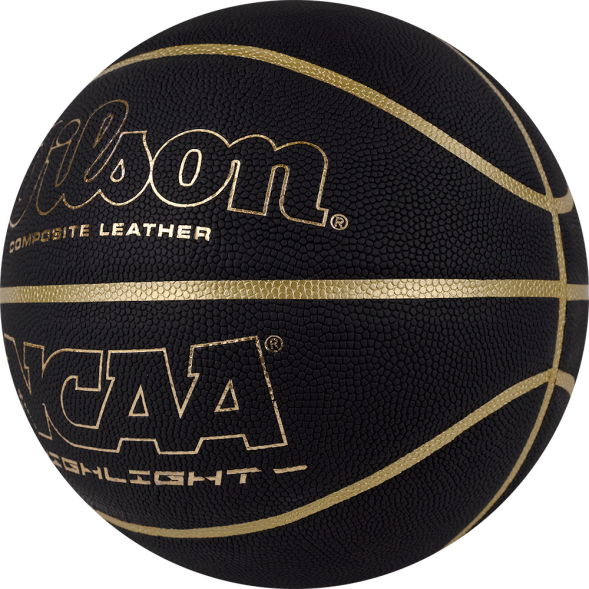 Мяч баск. WILSON NCAA Highlight Gold, WTB067519XB07, р.7, композит, бут.камера, черно-золотистый