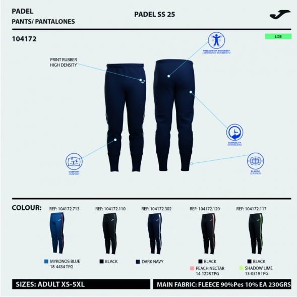 PANTALÓN LARGO CHALLENGE MARINO BLANCO