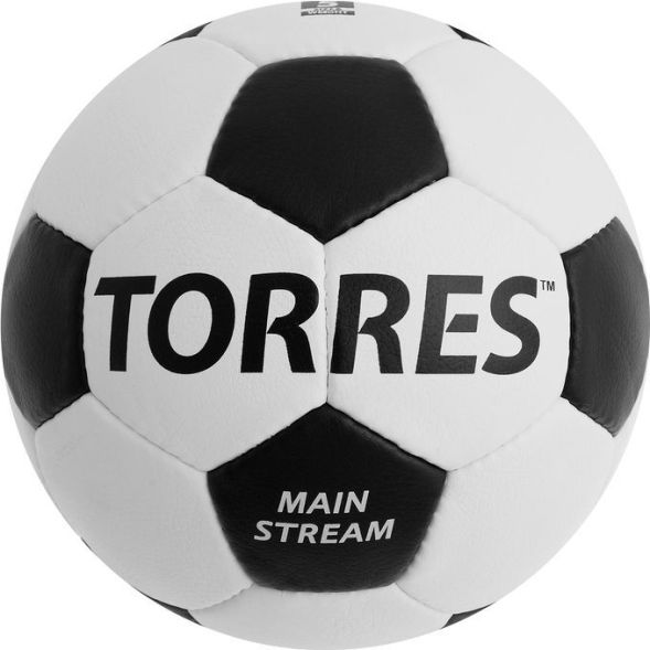 Мяч футбольный TORRES Main Stream, PU, ручная сшивка, 32 панели, размер 5, 434 г
