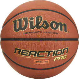 Мяч баск. WILSON Reaction PRO, WTB10137XB07, р.7, синт. PU, бутил. камера, темно-коричневый