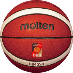 Мяч баск MOLTEN B6G4550X р 6, FIBA Appr, 12 пан, синт кожа, нейл кор,кор-беж-чер