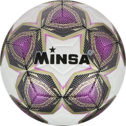 Мяч футбольный MINSA, PU, машинная сшивка, 12 панелей, р. 5