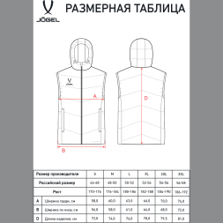 Жилет с капюшоном утепленный JOGEL ESSENTIAL PerFormPROOF Padded Hooded Vest, темно-синий