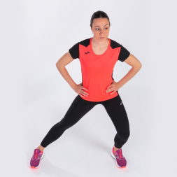 Футболка с коротким рукавом RECORD II Коралловый-черный