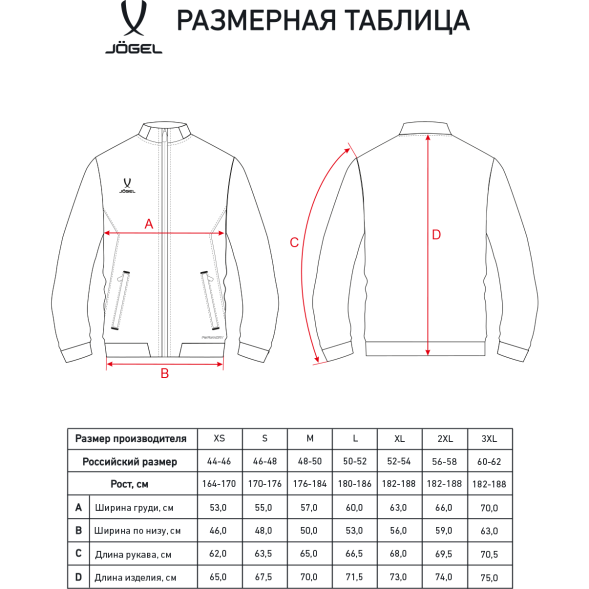 Куртка парадная JÖGEL PREMIER PerFormDRY Woven Jacket, красный