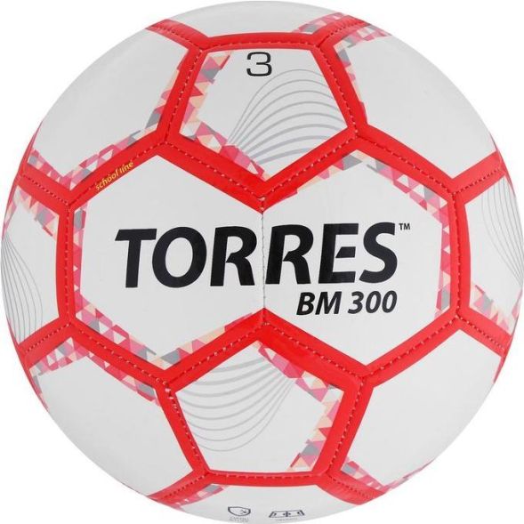 Мяч футбольный TORRES BM 300, TPU, машинная сшивка, 28 панелей, р. 3