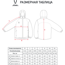 Куртка ветрозащитная JOGEL PREMIER PerFormPROOF FZ Rain Jacket, темно-синий