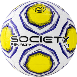 Мяч футбольный PENALTY BOLA SOCIETY S11 R2 XXI 5213081463-U, размер 5, бело-желто-синий
