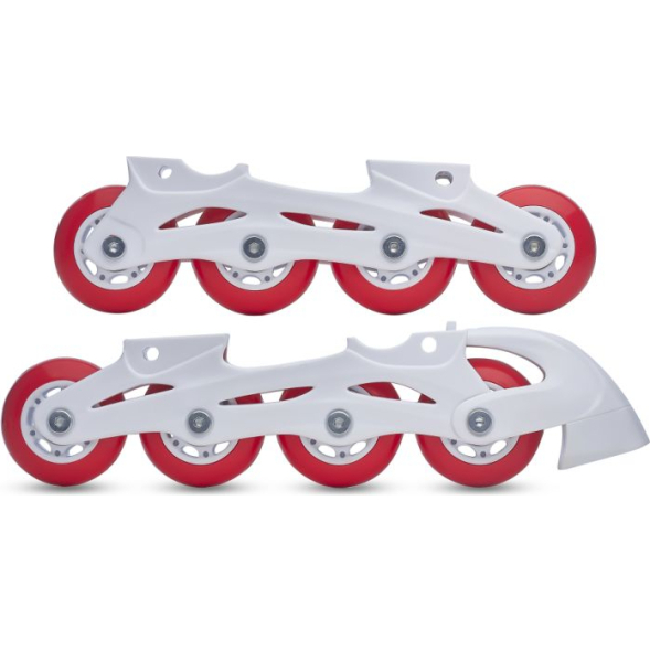 Роликовая рама Cross для фигурных коньков, красно-белый, р-р 34-37