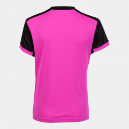 CAMISETA MANGA CORTA MONTREAL ROSA FLÚOR NEGRO