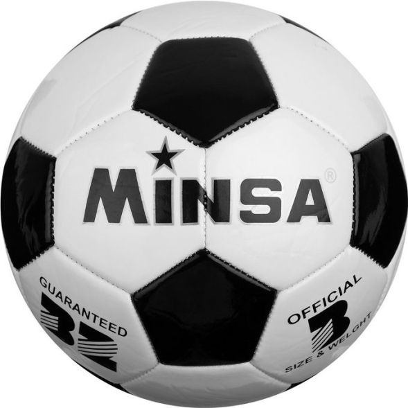 Мяч футбольный MINSA, PVC, машинная сшивка, 32 панели, р. 3