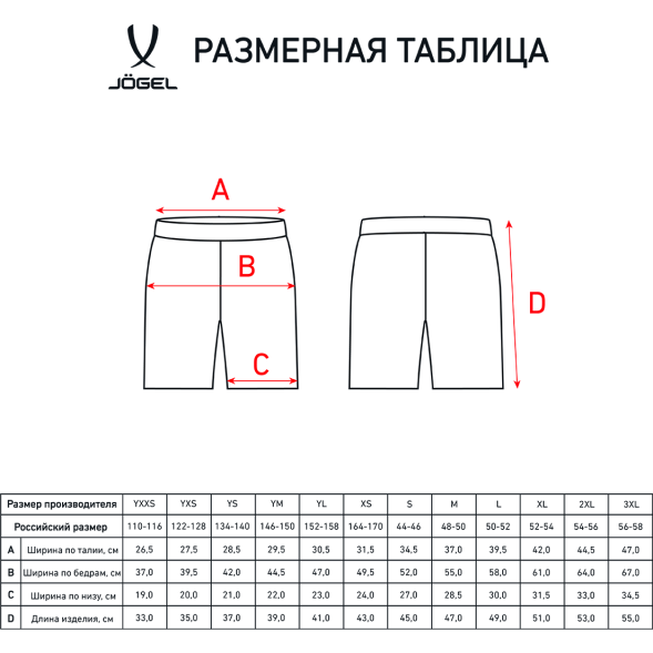 Шорты игровые JÖGEL CAMP Classic Shorts, белый/черный