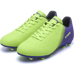 Бутсы футбольные ATEMI, SBA-005 MSR JUNIOR, цв. ярко-салатовый/ фиолетовый (36)