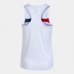 CAMISETA SIN MANGAS COURT BLANCO ROJO