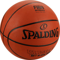 Мяч баск  SPALDING TF-150 Varsity Logo FIBA 84421z, р 7, FIBA Approved, резина, коричнево-черный
