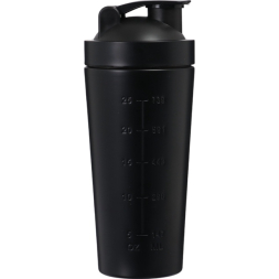 Шейкер спортивный для коктейлей, для протеина, 750 мл, 23 × 9 см, черный