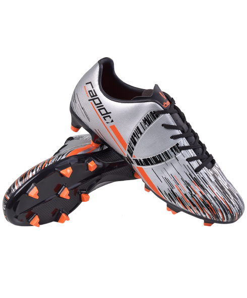 Бутсы футбольные JOGEL Rapido FG Silver/black, детский
