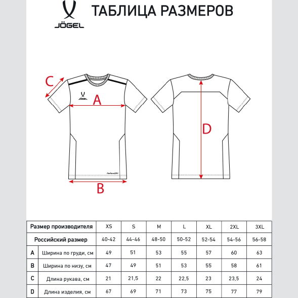 Футболка тренировочная JÖGEL DIVISION Training Tee, синий