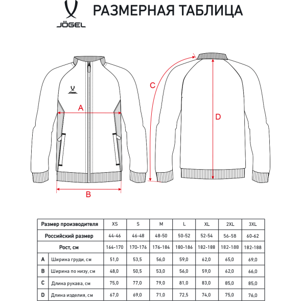 Джемпер тренировочный на молнии JÖGEL PREMIER PerFormDRY Training FZ Jacket, серый