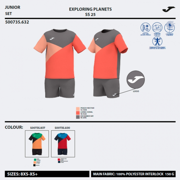 SET KIDS CAMP CORAL GRIS