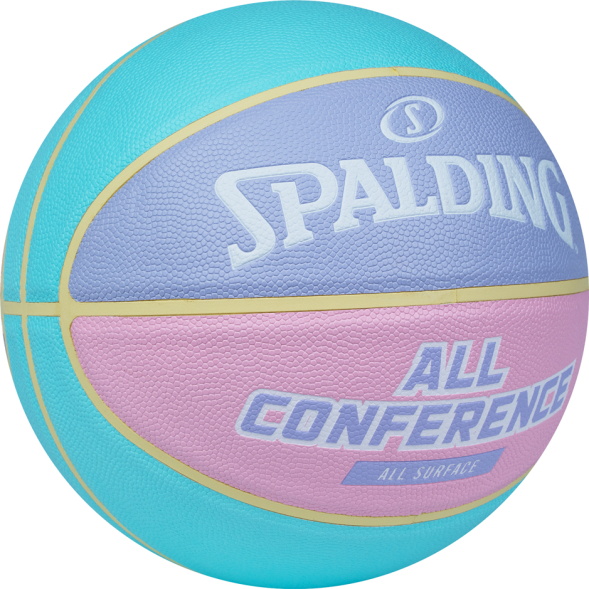 Мяч баск. SPALDING All Conference р.6, 77065, композит, голубо-розовый