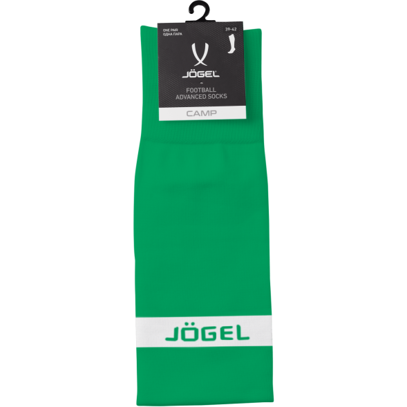 Гетры футбольные JÖGEL CAMP ADVANCED SOCKS, зеленый/белый