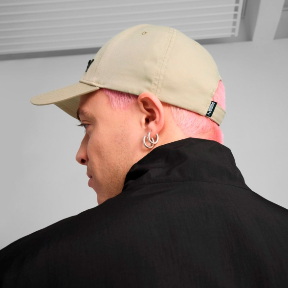 Бейсболка спорт. PUMA Metal Cat Cap 02599405, 100% полиэстер, бежевый