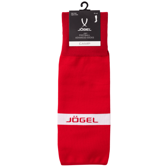 Гетры футбольные JÖGEL CAMP ADVANCED SOCKS, красный/белый