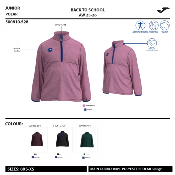 FORRO POLAR KIDS CAMP NEGRO