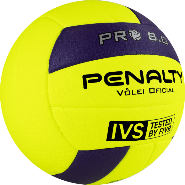 Мяч вол. PENALTY BOLA VOLEI 8.0 PRO FIVB TESTED, 5415822400-U, р.5, микрофибра, термосшивка,жёлтый