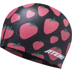 Шапочка для плавания Atemi silicone cap Strawberry shake, силикон, Цвет: Принт, TSC1SS