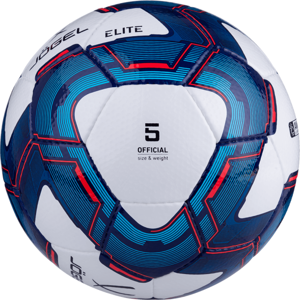 Мяч футбольный JÖGEL Elite №5, белый/синий/красный