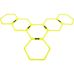 Набор шестиугольных напольных обручей JÖGEL Agility Hoops JA-216, 6 шт.