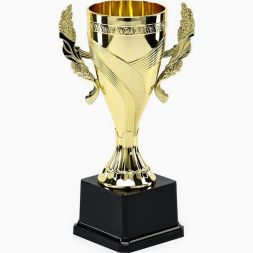 Кубок 188 С, наградная фигура, золото, подставка пластик, 23,5 х 13 х 8 см